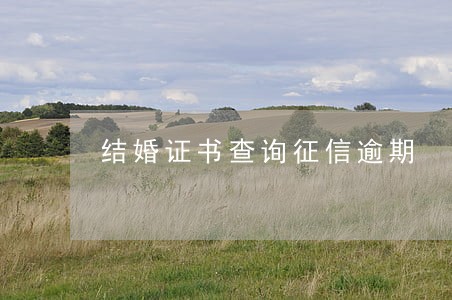 结婚证书查询征信逾期 结婚证书查询征信逾期