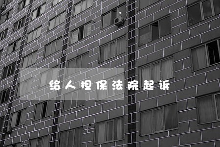 给人担保法院起诉 给人担保法院起诉