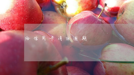 给信用卡消除逾期