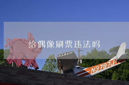给偶像刷票违法吗