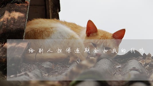 给别人担保逾期会扣我的钱吗