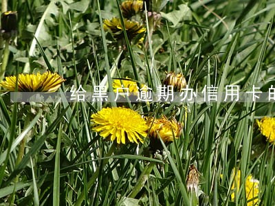 给黑户逾期办信用卡的人 给黑户逾期办信用卡的人