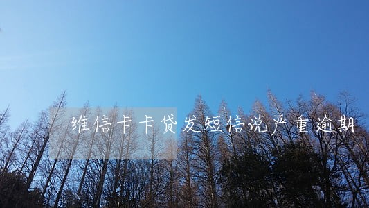 维信卡卡贷发短信说严重逾期 维信卡卡贷发短信说严重逾期