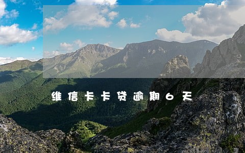 维信卡卡贷逾期6天