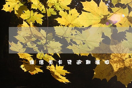 维信卡卡贷逾期催收 维信卡卡贷逾期催收