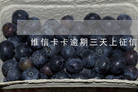 维信卡卡逾期三天上征信吗 维信卡卡逾期三天上征信吗