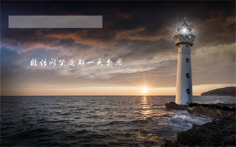 维信闪贷逾期一天费用 维信闪贷逾期一天费用