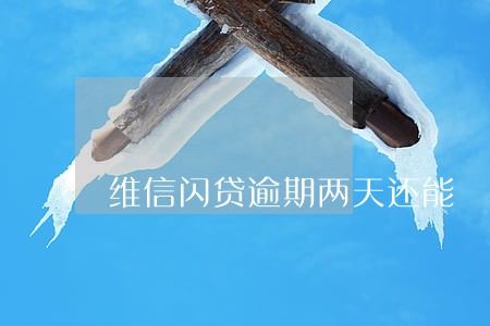 维信闪贷逾期两天还能 维信闪贷逾期两天还能