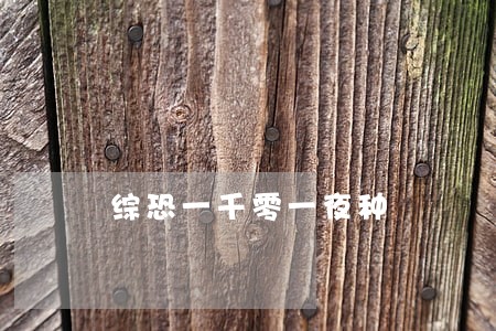 综恐一千零一夜种 综恐一千零一夜种