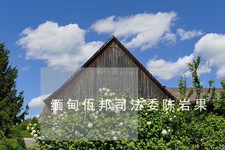 缅甸佤邦司法委陈岩果 缅甸佤邦司法委陈岩果