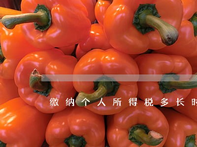 缴纳个人所得税多长时间算逾期 缴纳个人所得税多长时间算逾期