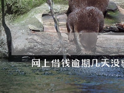 网上借钱逾期几天没事 网上借钱逾期几天没事