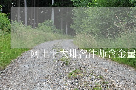 网上十大排名律师含金量如何 网上十大排名律师含金量如何