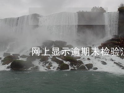 网上显示逾期未检验注销