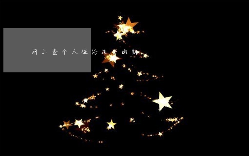 网上查个人征信报告逾期 网上查个人征信报告逾期