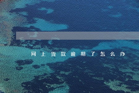 网上货款逾期了怎么办 网上货款逾期了怎么办