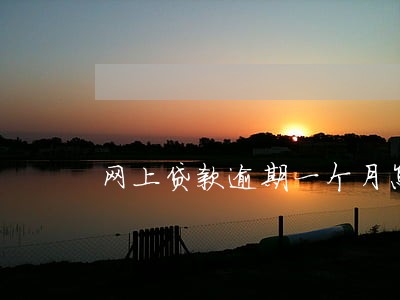 网上贷款逾期一个月怎么了 网上贷款逾期一个月怎么了
