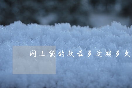 网上贷的款最多逾期多久 网上贷的款最多逾期多久