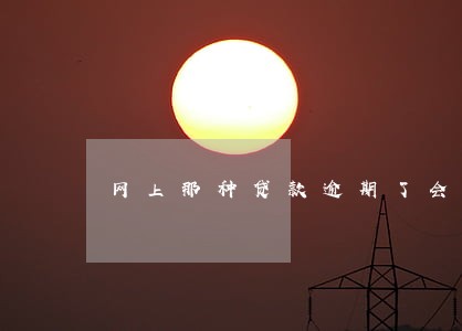 网上那种贷款逾期了会怎么样 网上那种贷款逾期了会怎么样