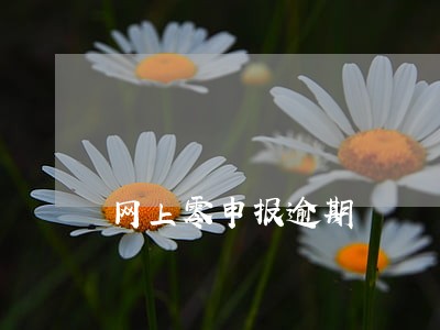 网上零申报逾期 网上零申报逾期