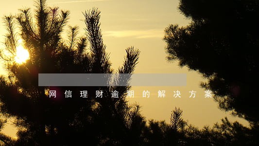 网信理财逾期的解决方案 网信理财逾期的解决方案