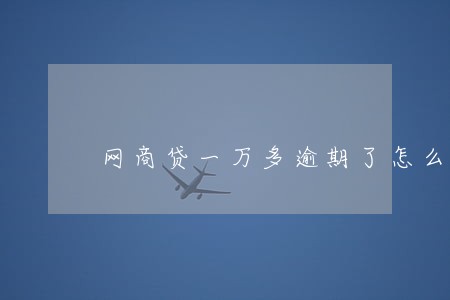 网商贷一万多逾期了怎么协商