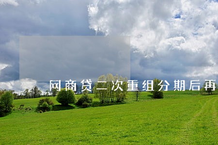 网商贷二次重组分期后再逾期