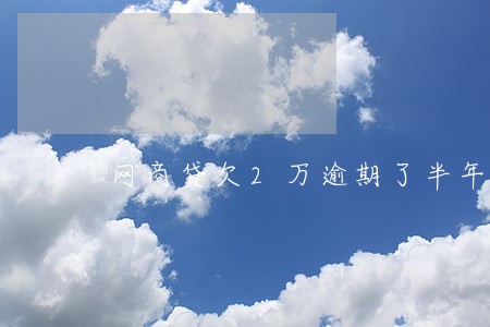 网商贷欠2万逾期了半年 网商贷欠2万逾期了半年