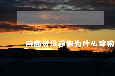 网商贷没逾期为什么停用 网商贷没逾期为什么停用