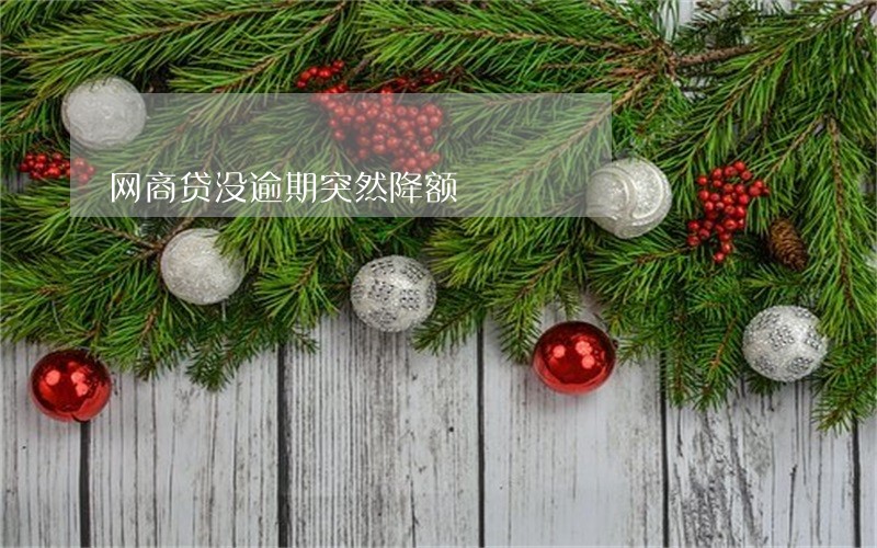 网商贷没逾期突然降额 网商贷没逾期突然降额