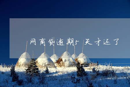 网商贷逾期5天才还了 网商贷逾期5天才还了
