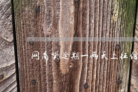 网商贷逾期一两天上征信吗 网商贷逾期一两天上征信吗