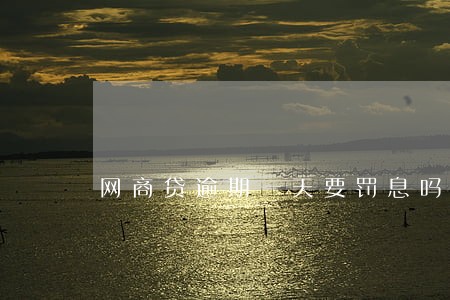 网商贷逾期一天要罚息吗 网商贷逾期一天要罚息吗