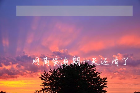 网商贷逾期一天还清了 网商贷逾期一天还清了