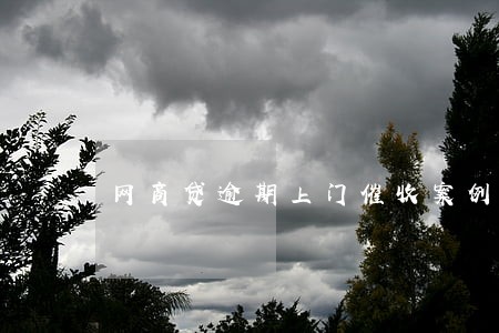 网商贷逾期上门催收案例 网商贷逾期上门催收案例