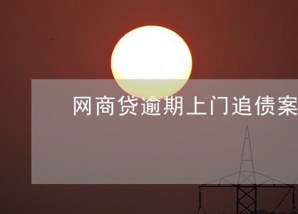 网商贷逾期上门追债案例 网商贷逾期上门追债案例