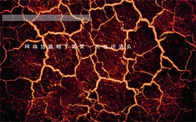 网商贷逾期了需要一次性还清么