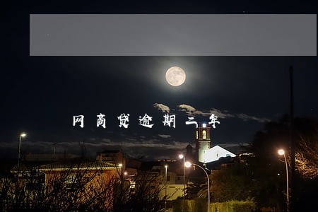网商贷逾期二年