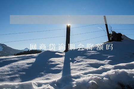 网商贷逾期会降额吗 网商贷逾期会降额吗