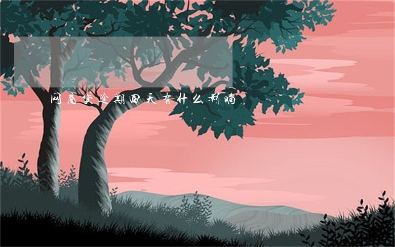 网商贷逾期四天有什么影响 网商贷逾期四天有什么影响