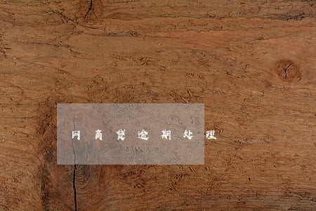 网商贷逾期处理 网商贷逾期处理