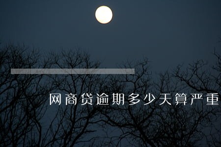 网商贷逾期多少天算严重逾期 网商贷逾期多少天算严重逾期