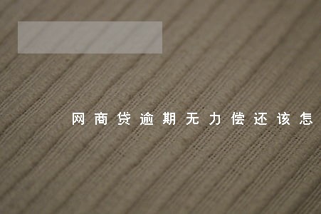 网商贷逾期无力偿还该怎么办 网商贷逾期无力偿还该怎么办