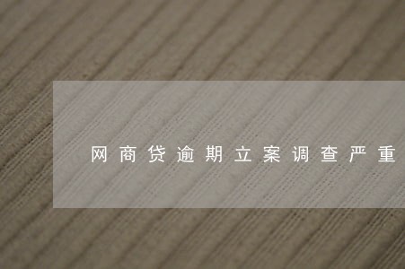 网商贷逾期立案调查严重吗