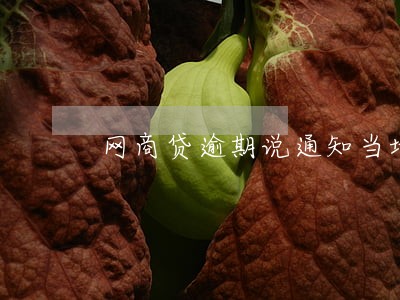 网商贷逾期说通知当地派出所 网商贷逾期说通知当地派出所