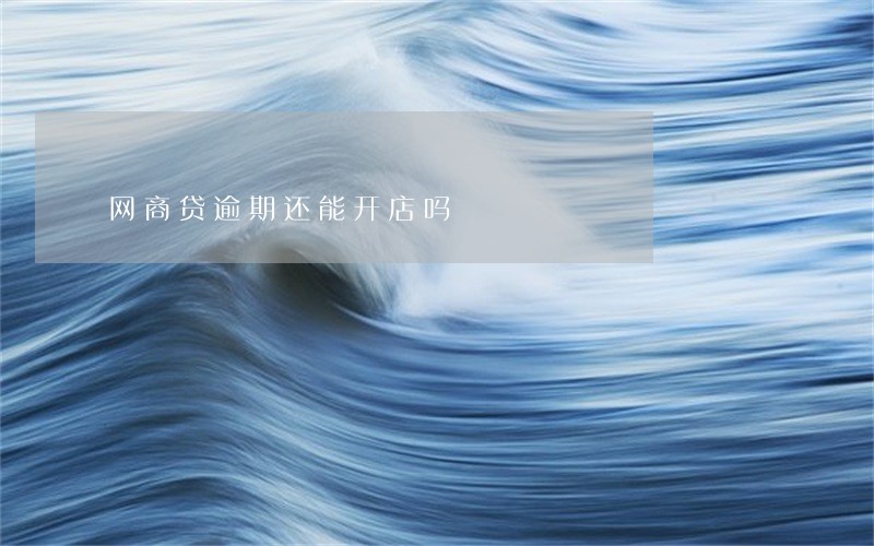 网商贷逾期还能开店吗 网商贷逾期还能开店吗