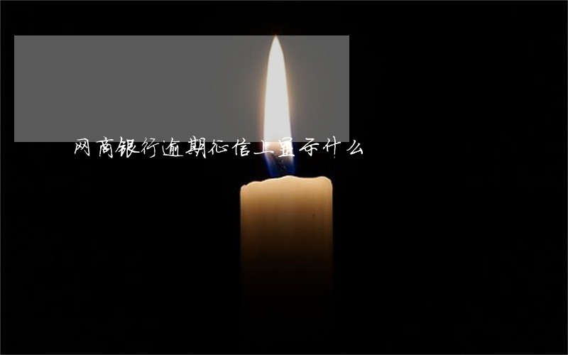 网商银行逾期征信上显示什么 网商银行逾期征信上显示什么
