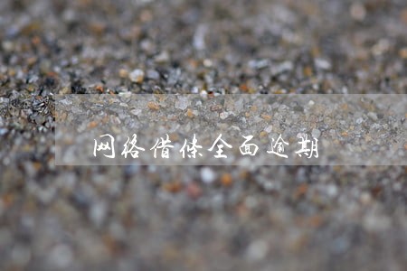 网络借条全面逾期 网络借条全面逾期