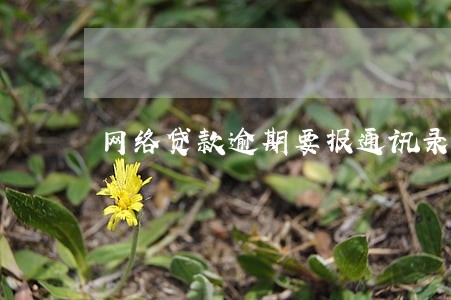 网络贷款逾期要报通讯录多久 网络贷款逾期要报通讯录多久