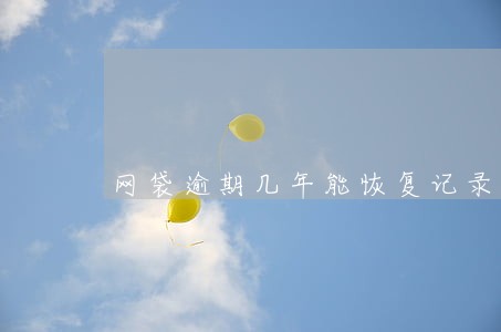 网袋逾期几年能恢复记录 网袋逾期几年能恢复记录